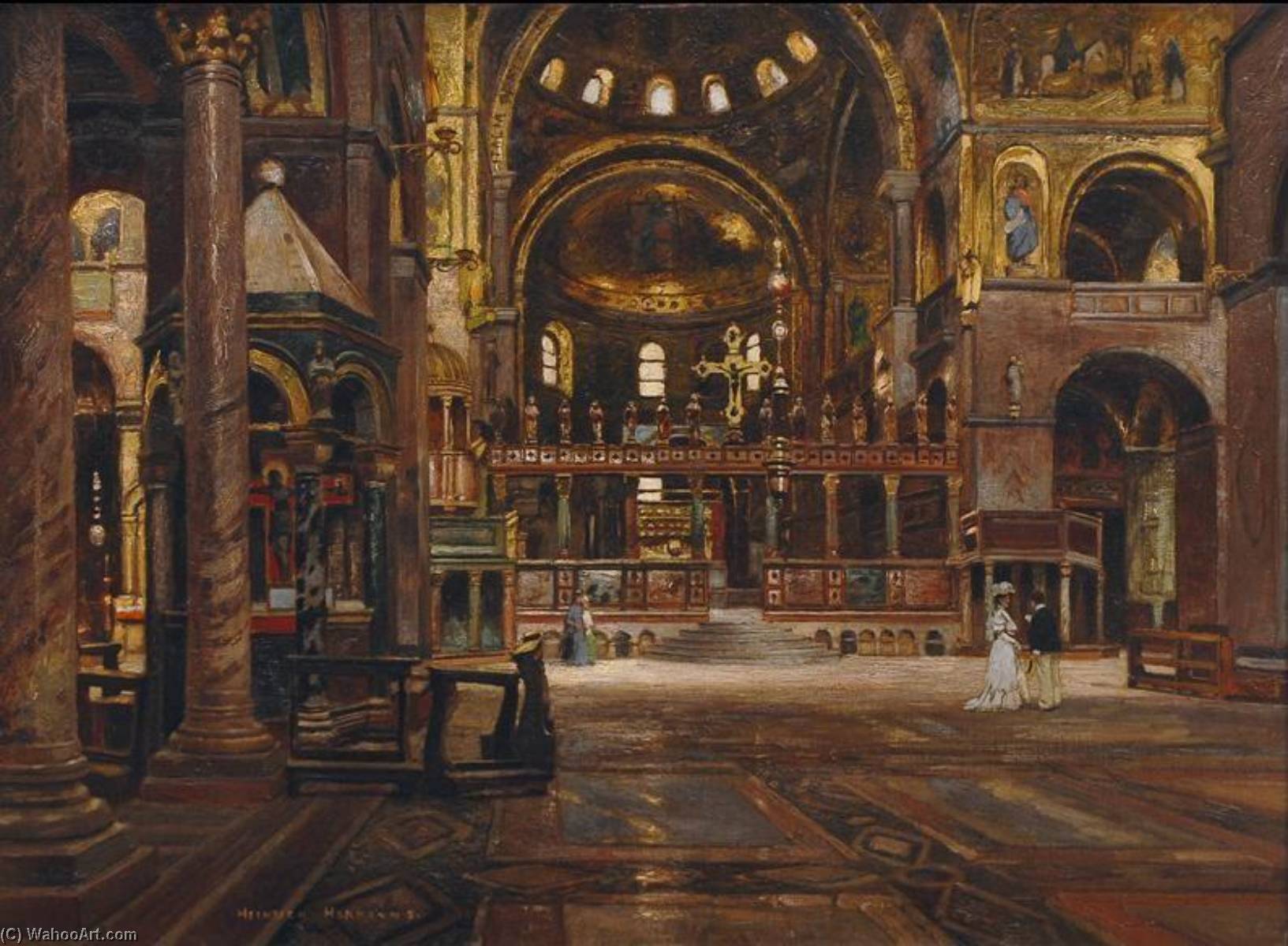 Inside St. Mark's, Venice — Heinrich Hermanns