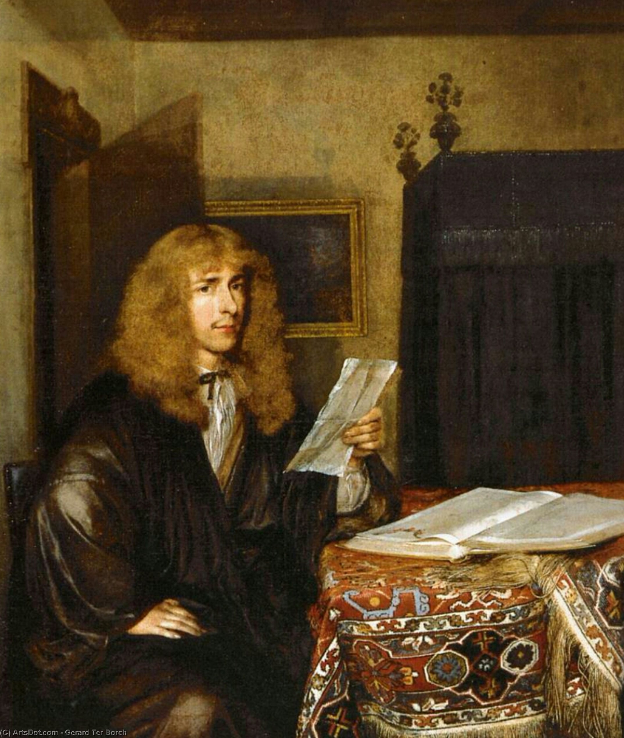 Portrait Of A Man Reading — Gerard Ter Borch