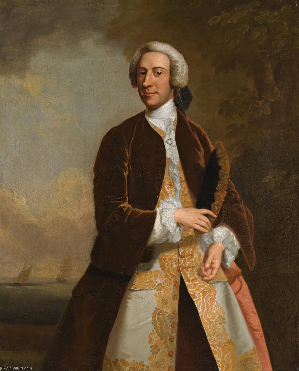 Portrait Of Captain Saumarez (1710 1747) — John Wollaston
