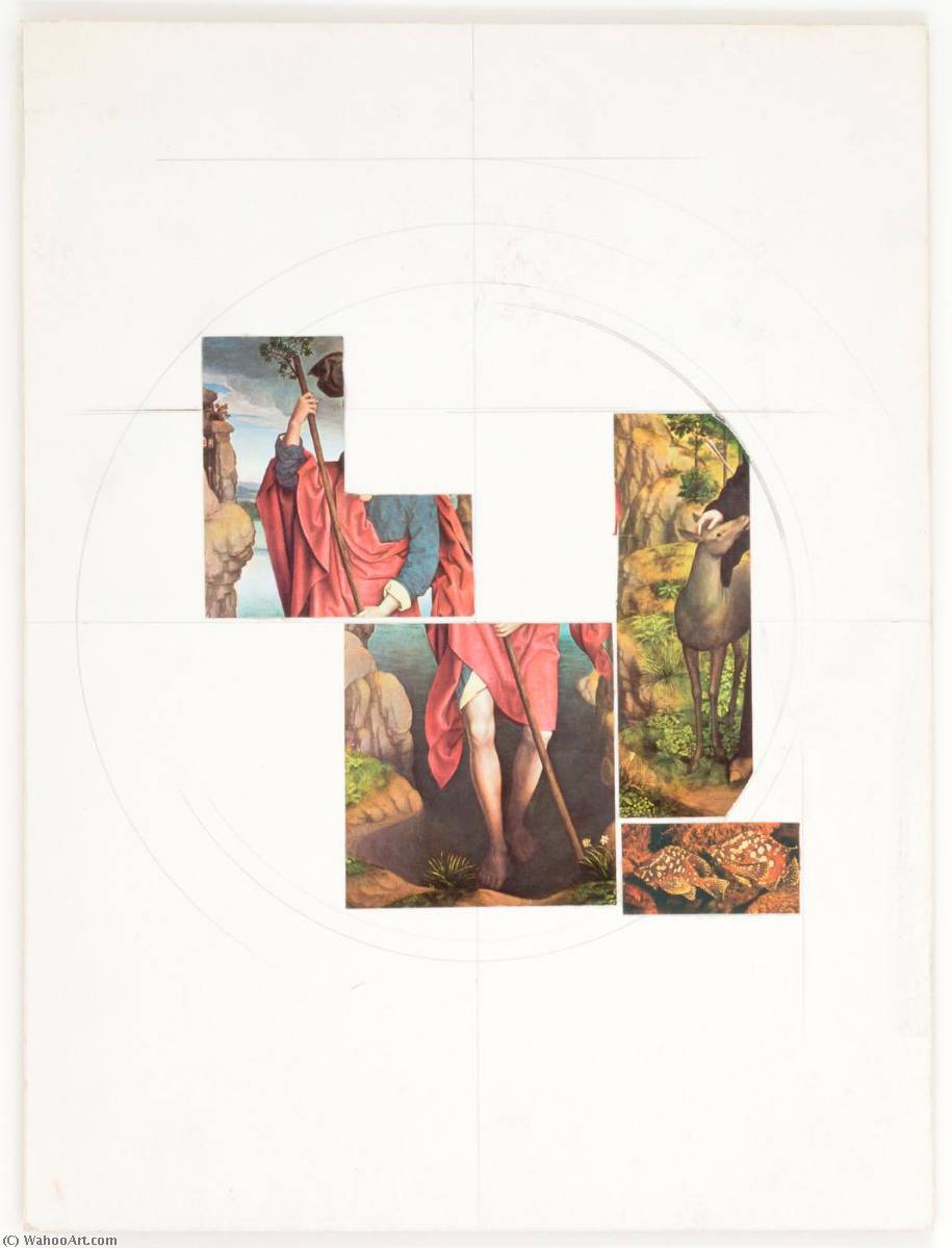 Untitled (painting Of Figure Walking In Or On Water) — Joseph Cornell