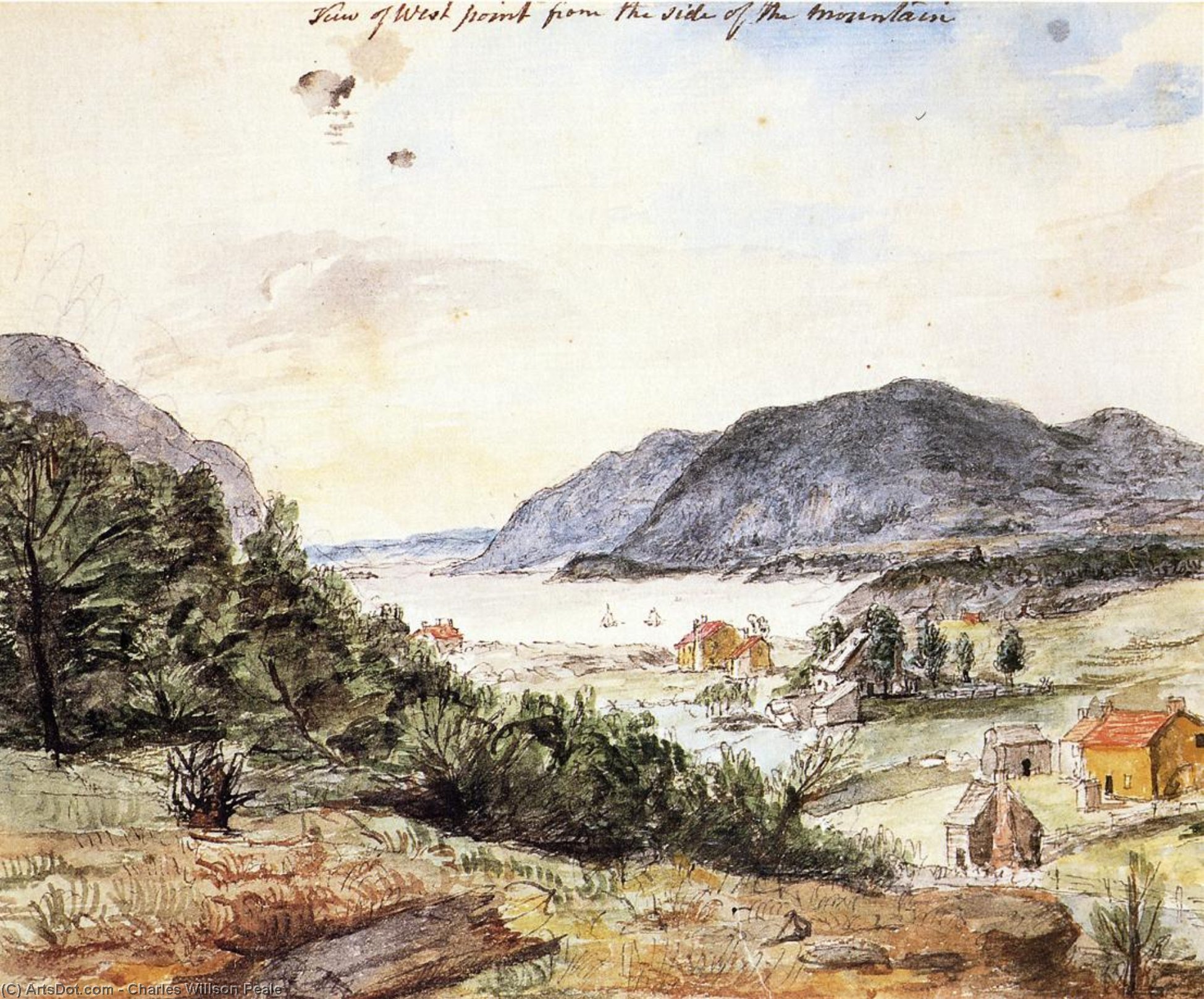 View Of West Point From The Side Of The Mountain — Charles Willson Peale