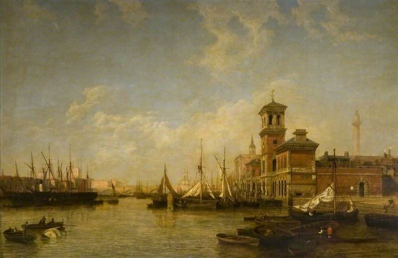 View Of The Thames, Pool Of London, From Billingsgate To London Bridge — Henry Pether