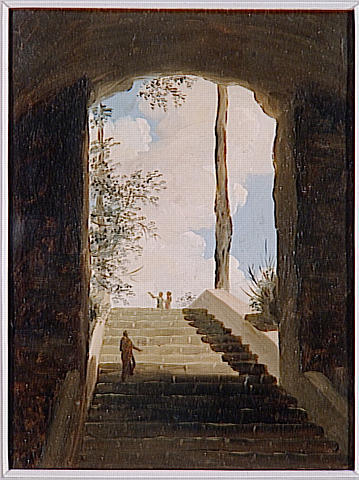 A La Villa Farnese L'escalier — Pjer-anri De Valenjen