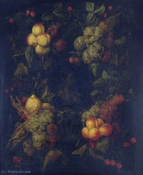 Fruit Garland Encircling A Relief — Joris Van Son