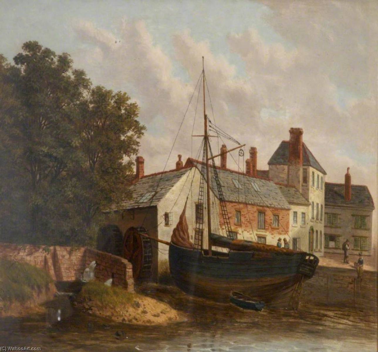 Town Mill With A Ship — Joseph Kennedy
