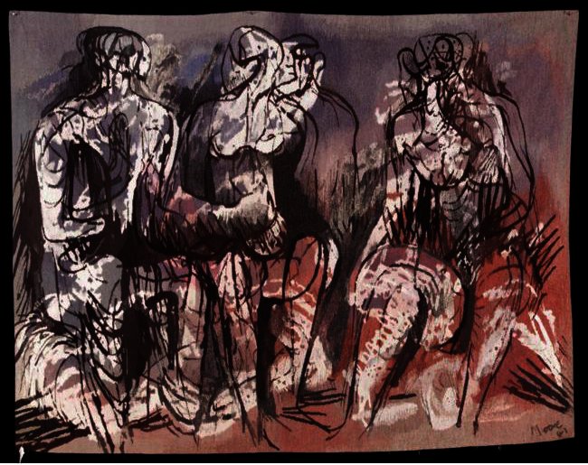 Three Seated Figures — ヒューリー・モア