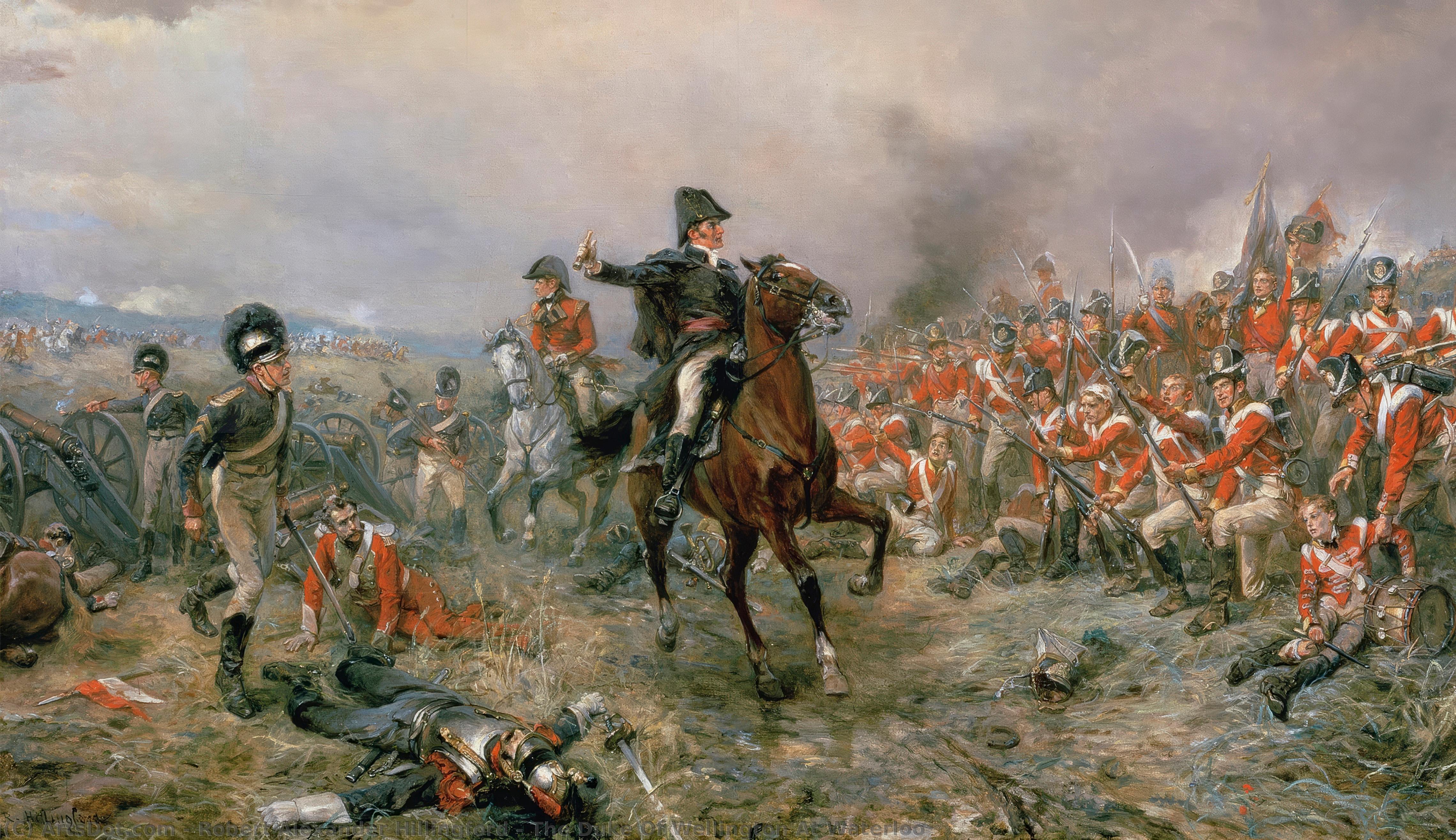 The Duke Of Wellington At Waterloo — Robert Aleksander Hilinford