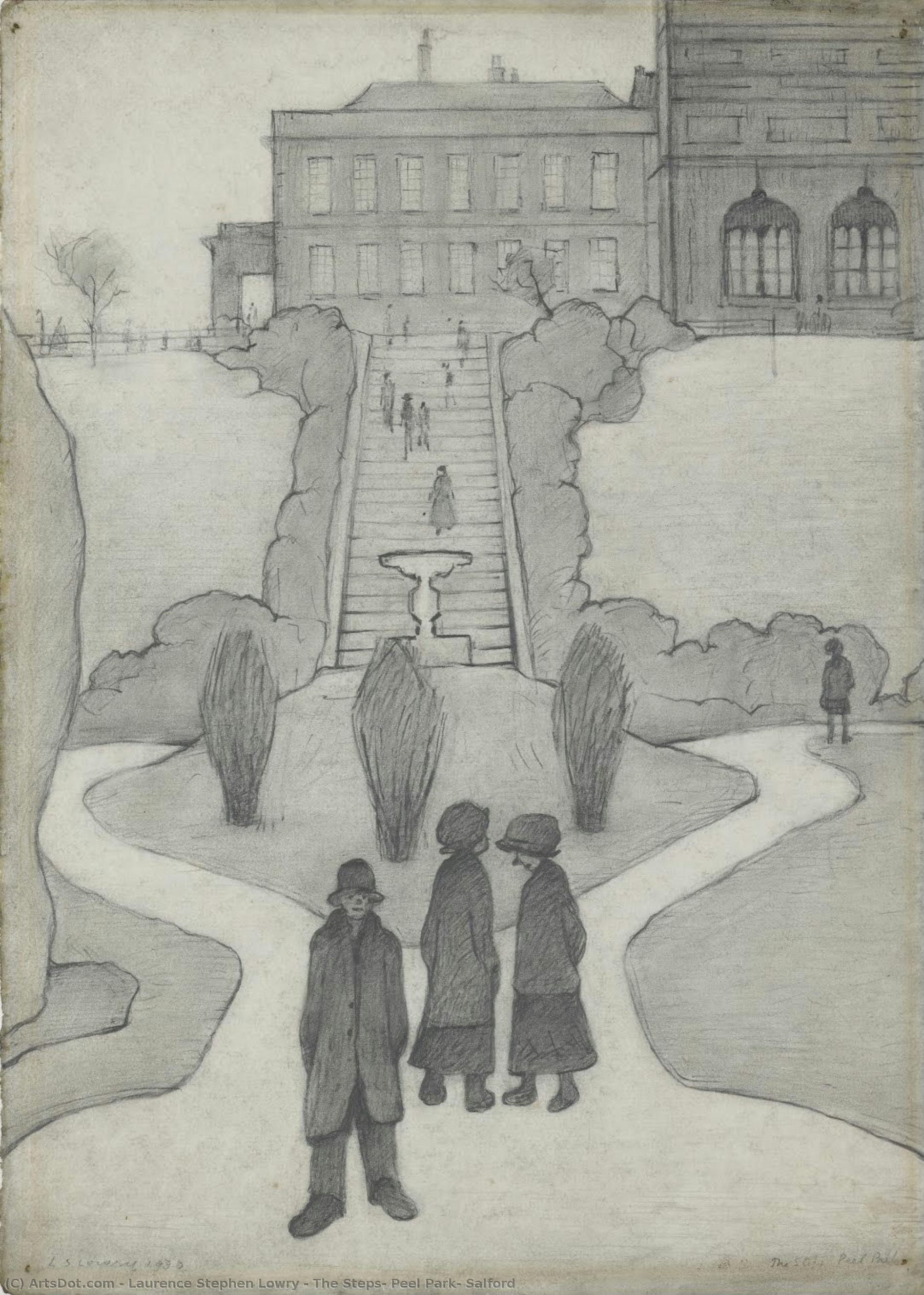 The Steps, Peel Park, Salford — Laurence Stephen Lowry