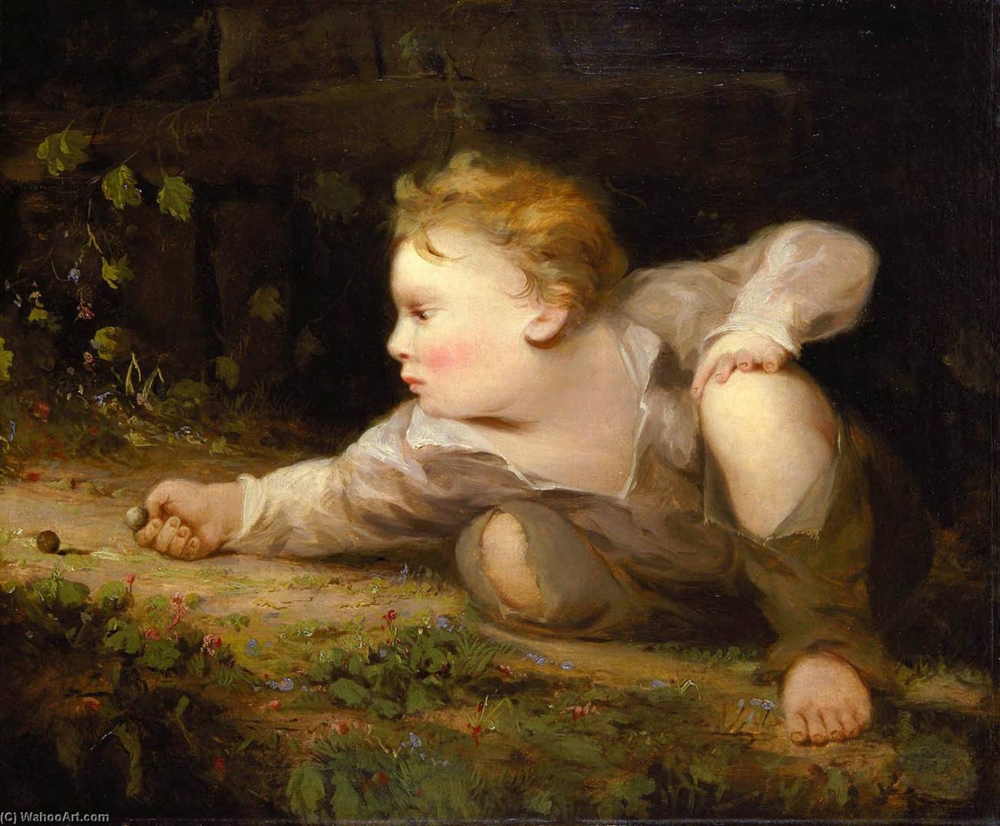 Boy Playing Marbles — David Gilmour Blythe