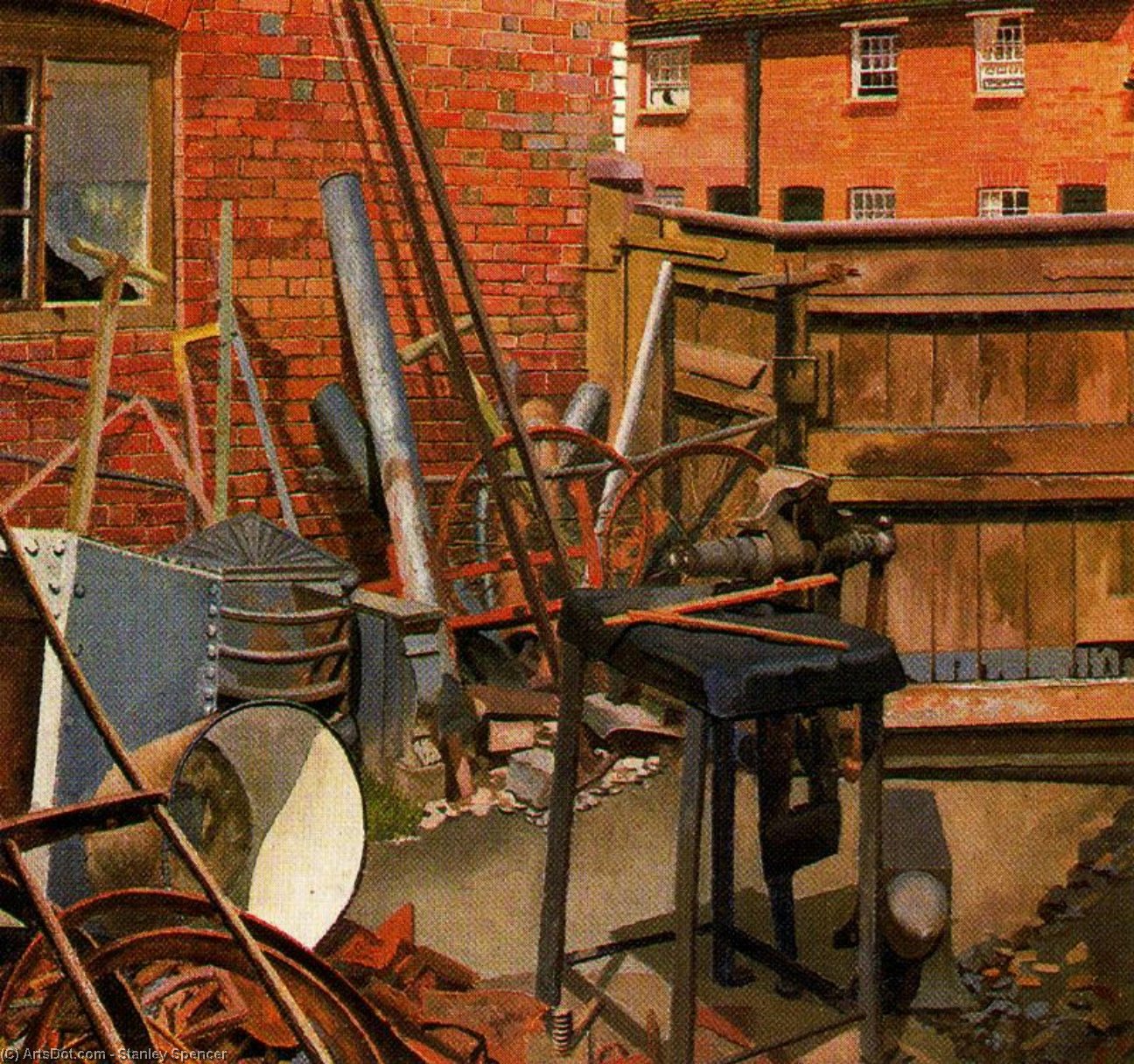 The Blacksmith's Yard. Cookham — Sir Stanley Spencer