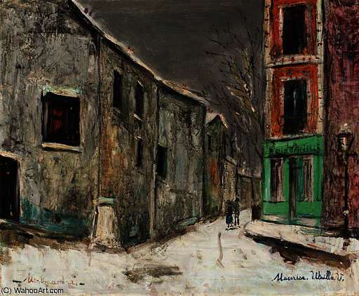 La Belle Gabrielle And The Saint-vincent Street 1 — Maurice Utrillo