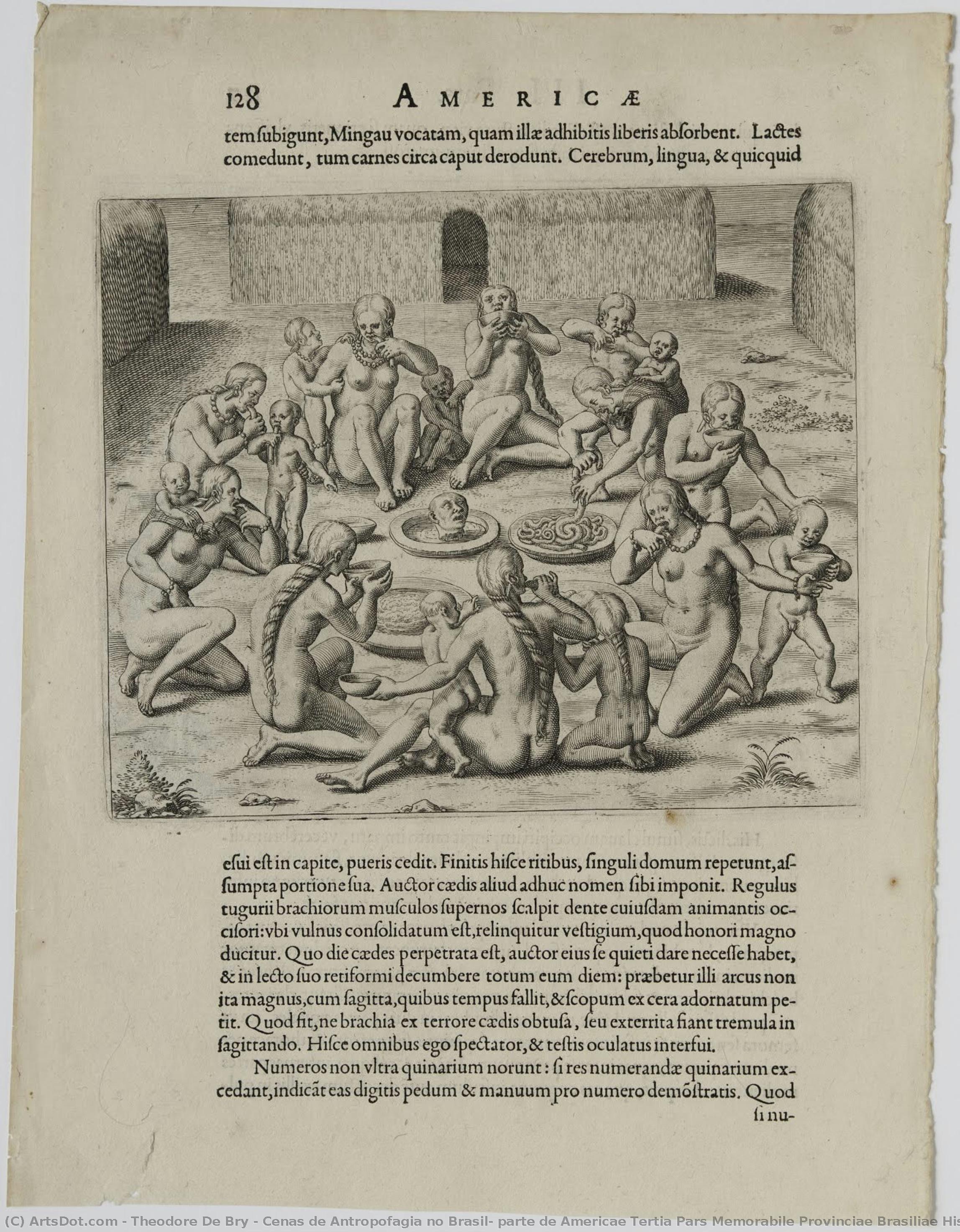 Cenas De Antropofagia No Brasil, Parte De Americae Tertia Pars Memorabile Provinciae Brasiliae Historiam — Theodore De Bry
