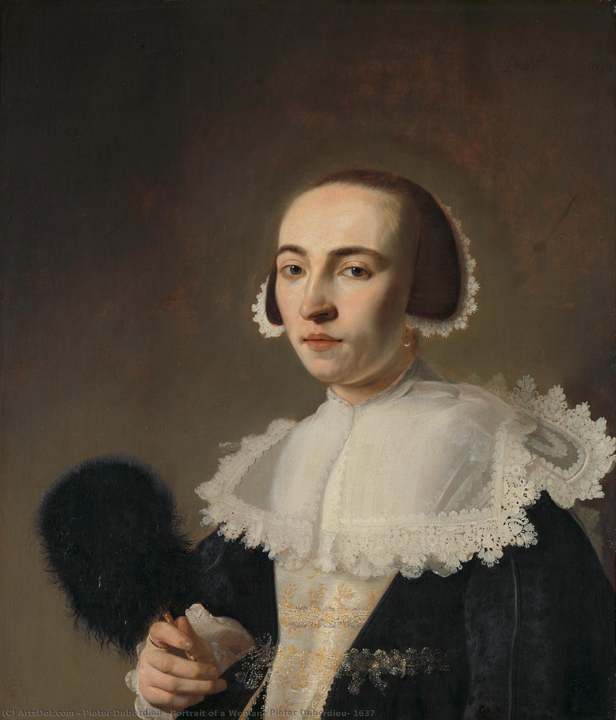 Portrait Of A Woman, Pieter Dubordieu, 1637 — Pieter Du Bordieu