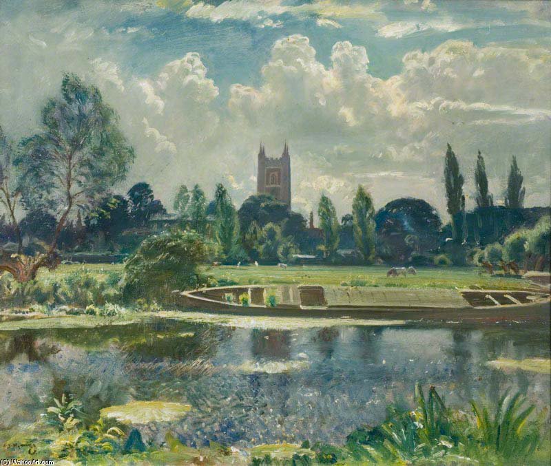 Barge On The Stour At Dedham — Sir Alfred James Munnings