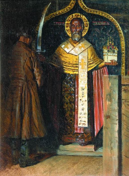 The Icon Of St. Nicholas With Headwater Pinega — Vasily Vasilevich Vereshchagin