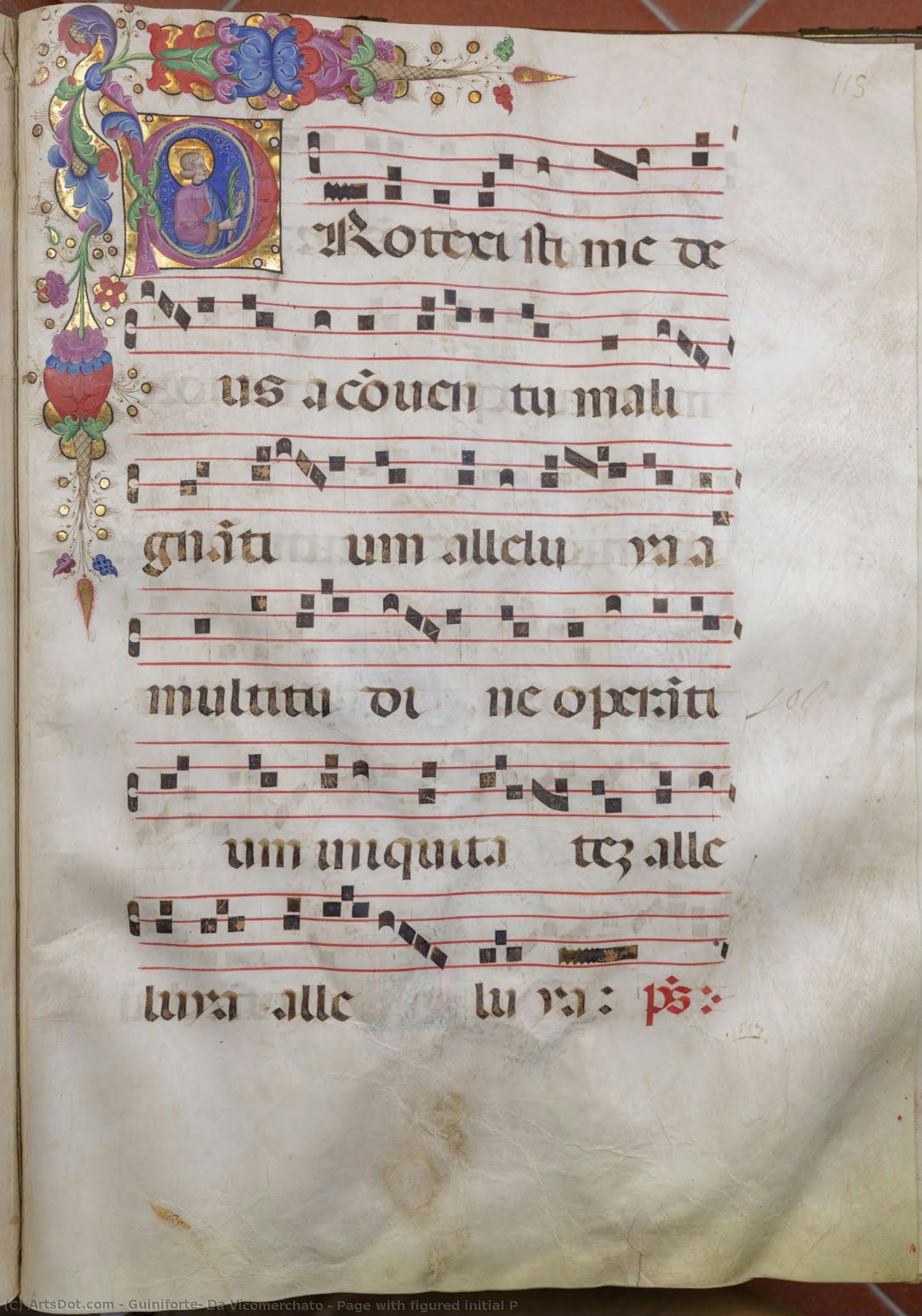 Page With Figured Initial P — Guiniforte, Da Vicomerchato