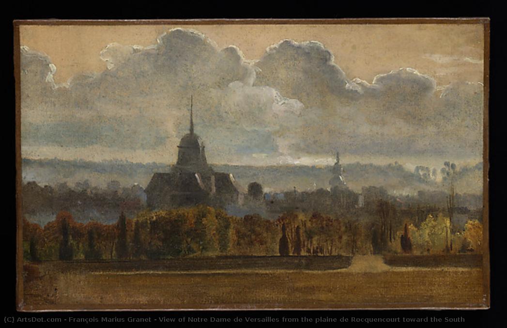View Of Notre Dame De Versailles From The Plaine De Rocquencourt Toward The South — François Marius Granet