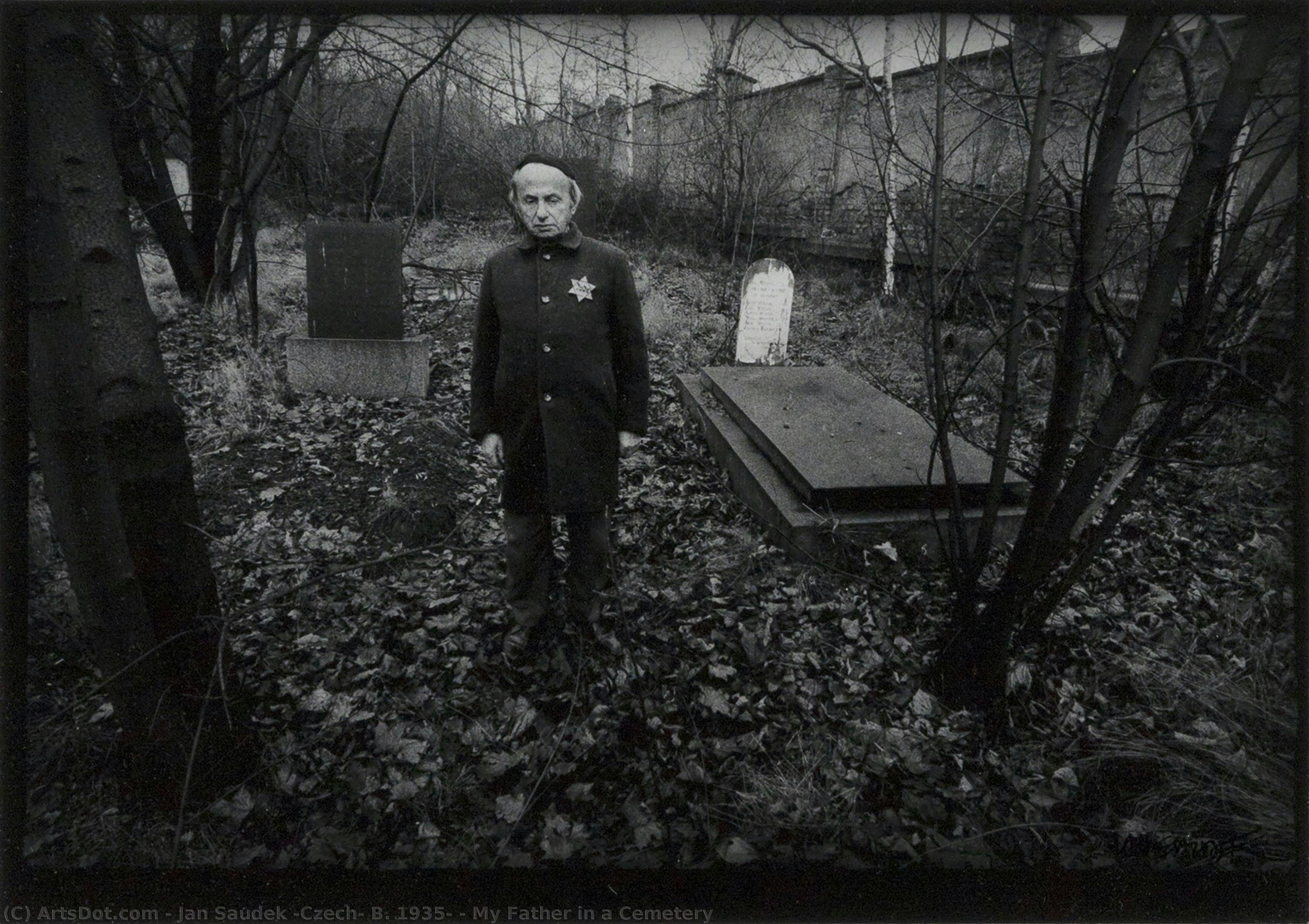 My Father In A Cemetery — Jan Saudek (czech, B. 1935)