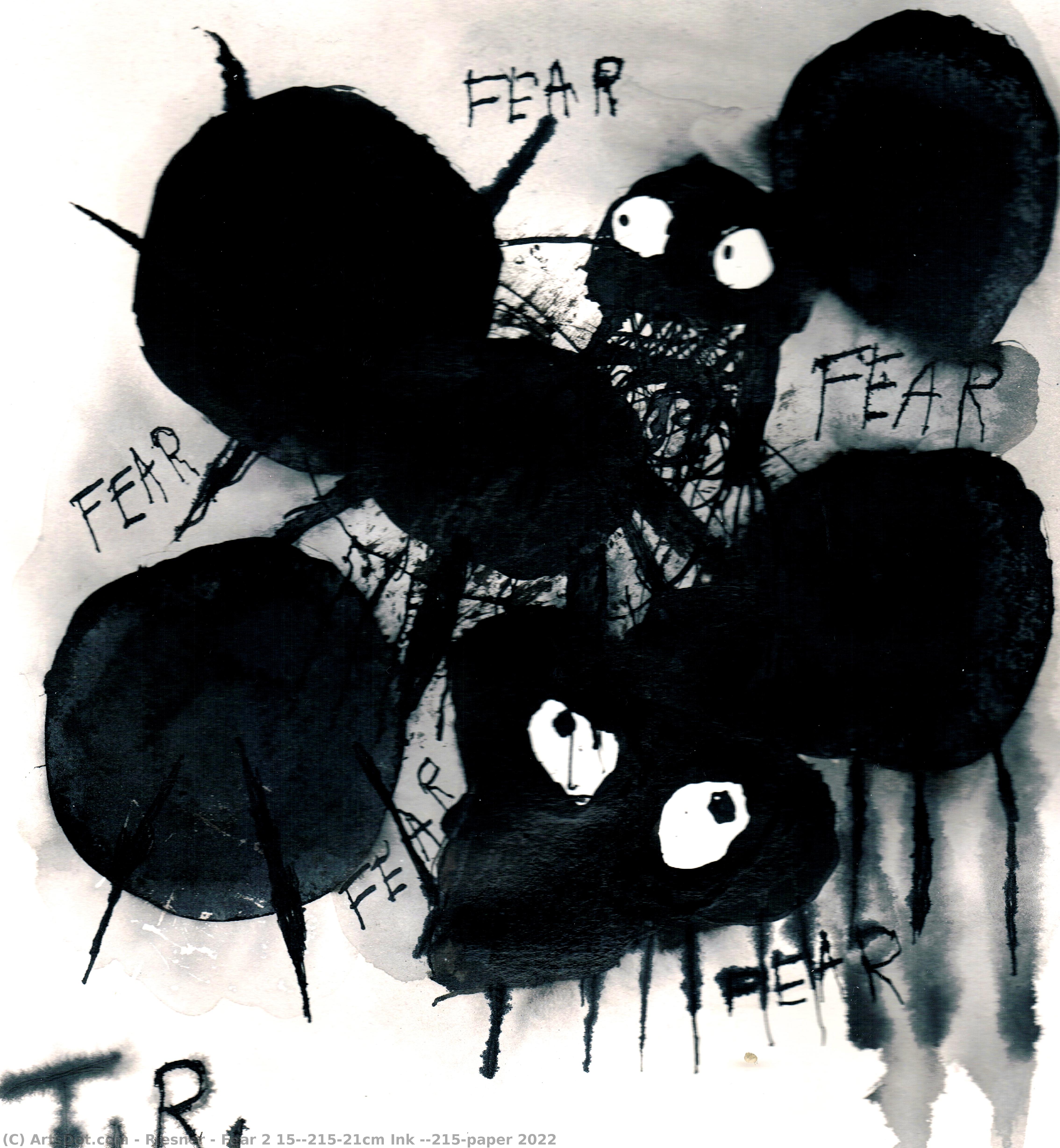 Fear 2 15×21cm Ink ×paper 2022 — Thomas Riesner