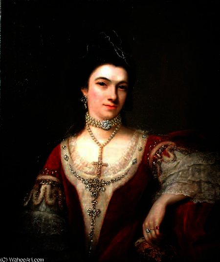 Portrait Of Jane Roberts, Duchess Of St Albans — Nathaniel Hone