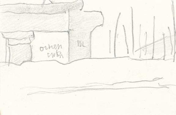 Cursory Sketch With Building — ニコライ・ロエリヒ