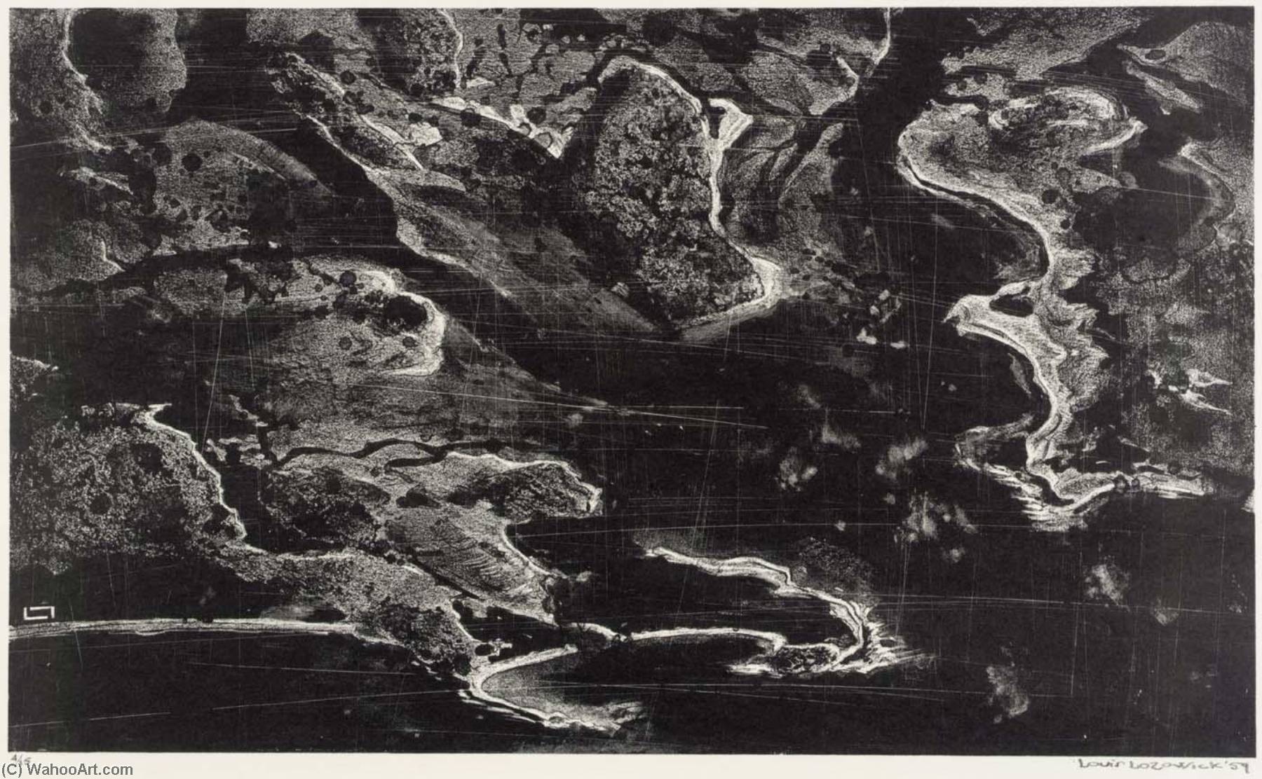 Aerial Seascape — Louis Lozowick