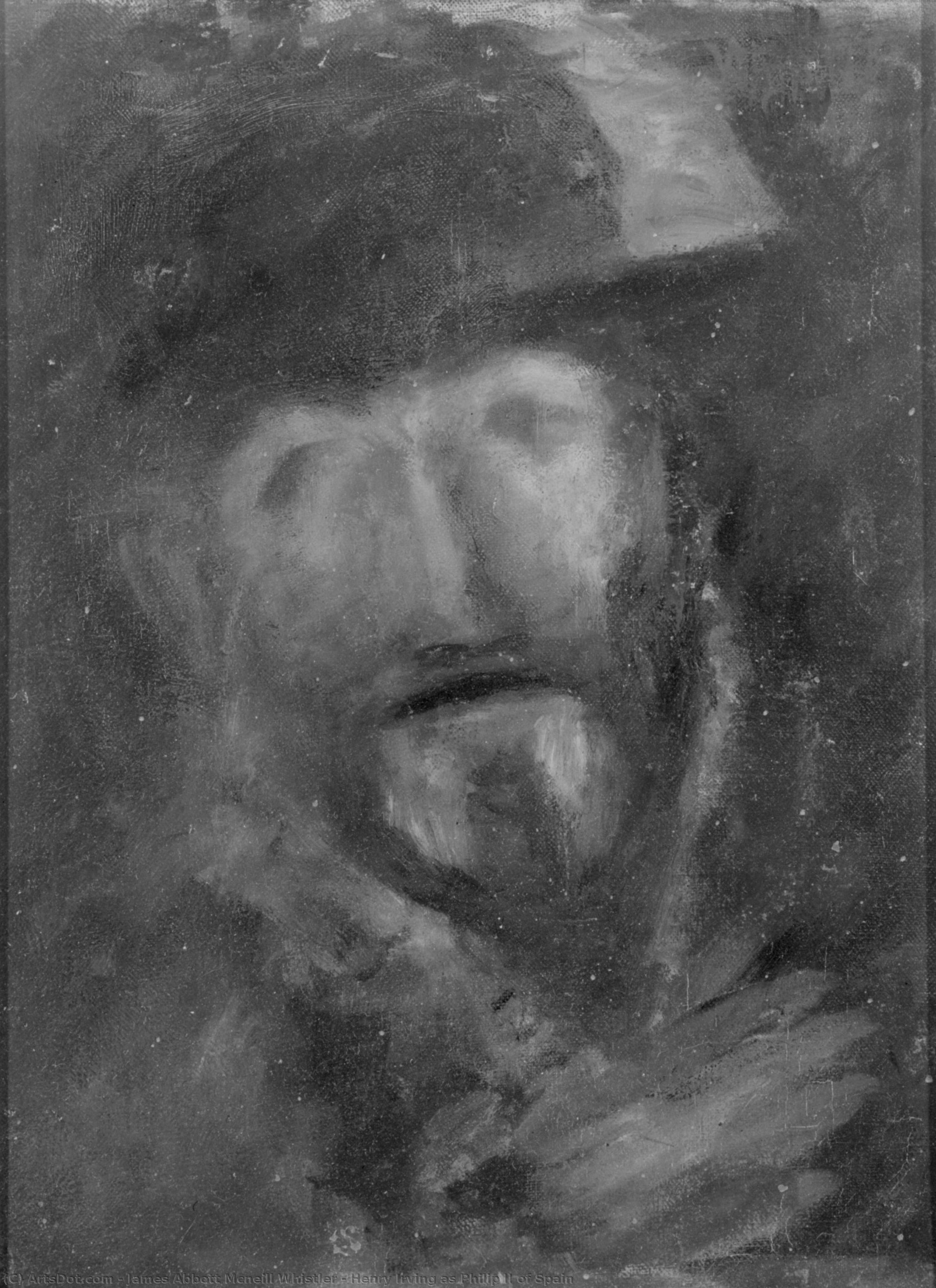 Henry Irving Als Philipp Ii Von Spanien — James Abbott Mcneill Whistler