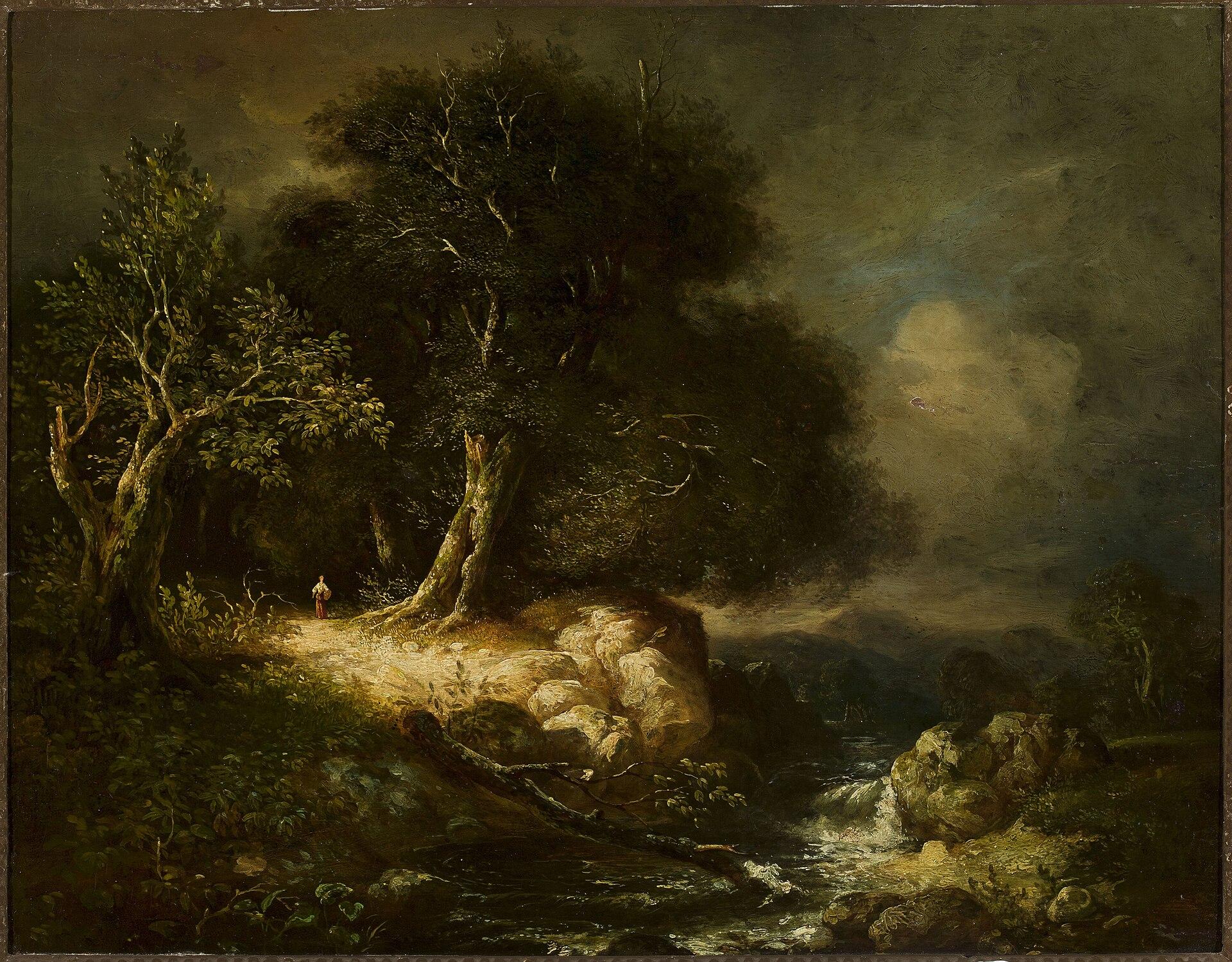 Forest Landscape With A Road And A River — Джеймс Стэрт