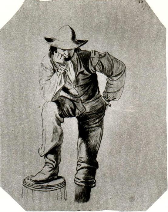 Study Of A Raftsman 1 — George Caleb Bingham