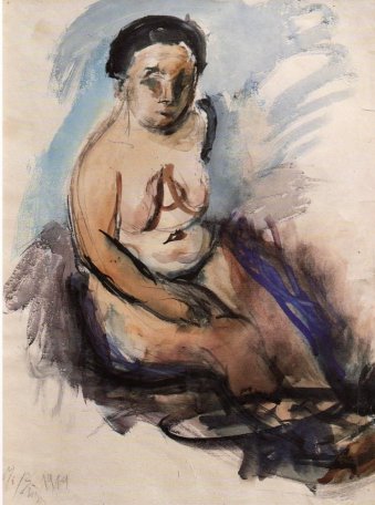 Nude Sitting Woman — Georgios Bouzianis