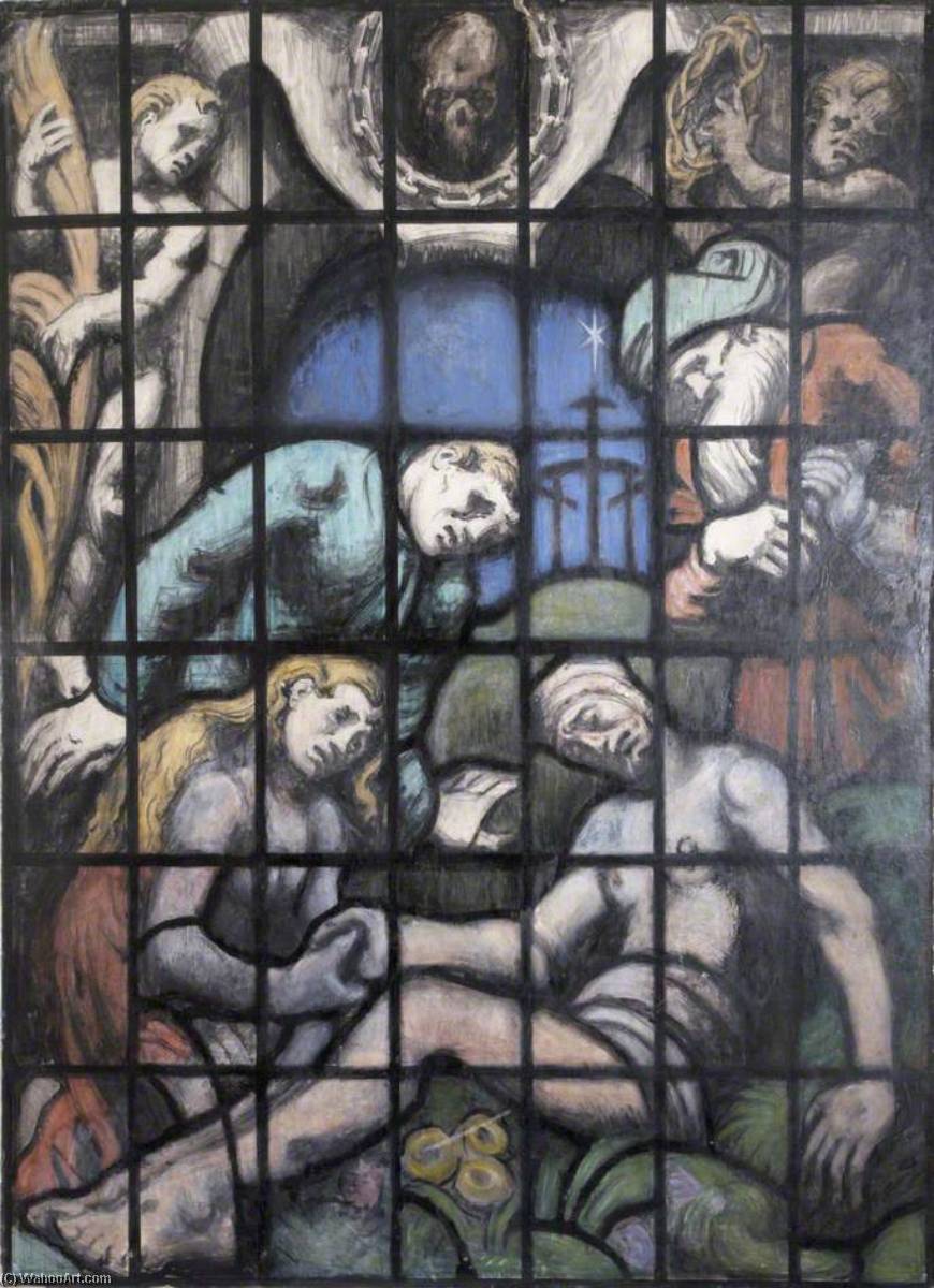 The Entombment (cartoon For The New Shrine Of The Order Of The British Empire In St Paul's Cathedral) — Brian Dick Lauder Thomas