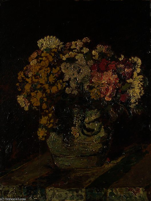 A Vase Of Wild Flowers — Adolphe Joseph Thomas Monticelli
