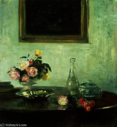 Still Life With Roses — Carl Vilhelm Holsoe