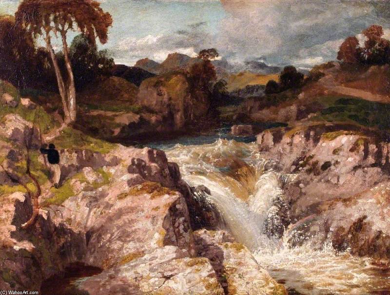 Skelwith Force, Cumbria, Langdale Pikes In The Distance — William Havell