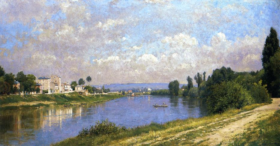 The Seine At La Garenne Saint-denis — Stanislas Lépine