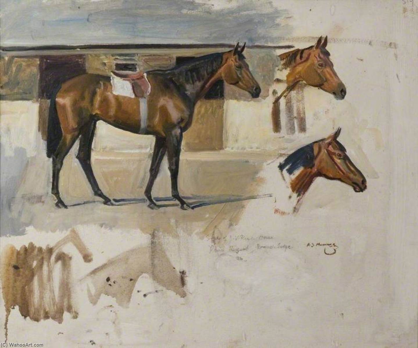 Studie Von J. B. Ranks Pferd, ‚prince Regent‘, Druids' Lodge — Sir Alfred James Munnings