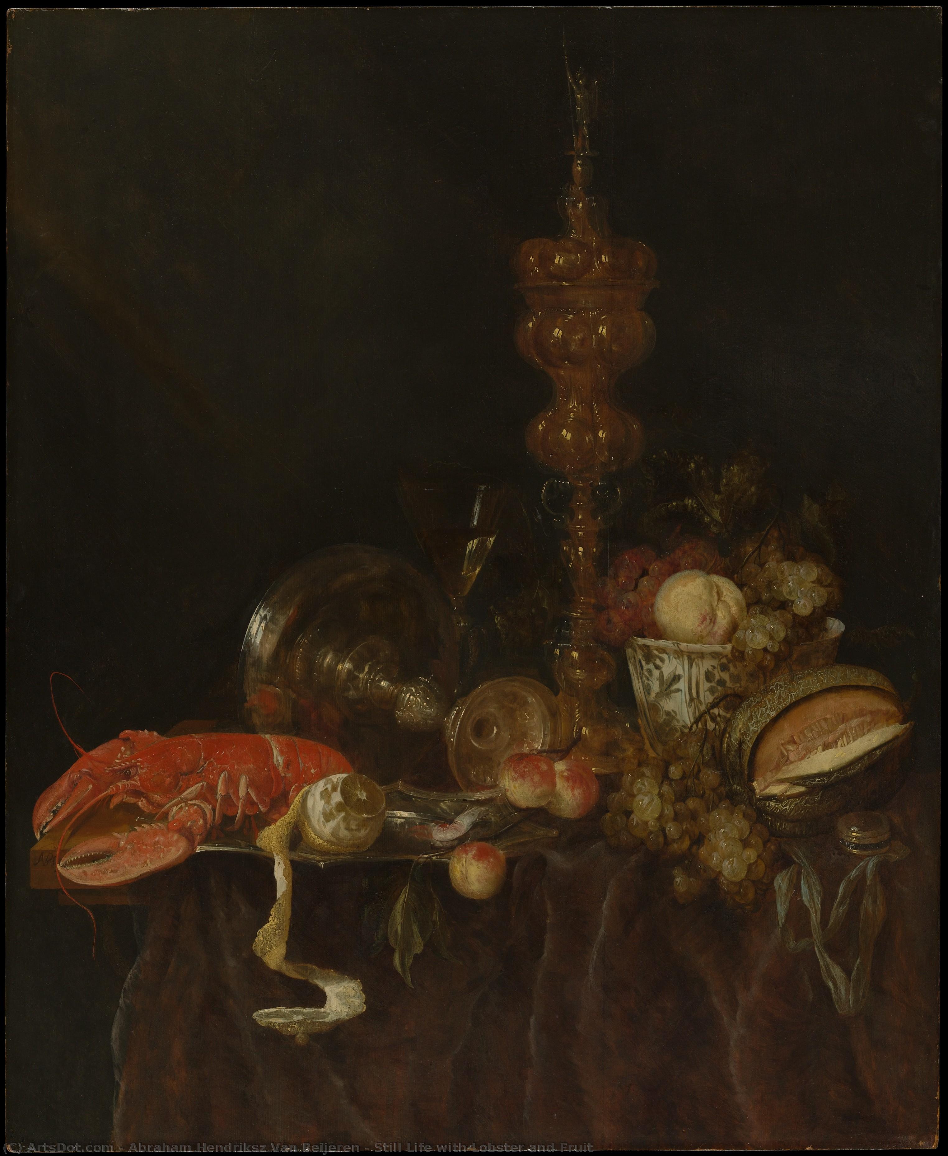 Still Life With Lobster And Fruit — Abraham Hendricksz. Van Beyeren