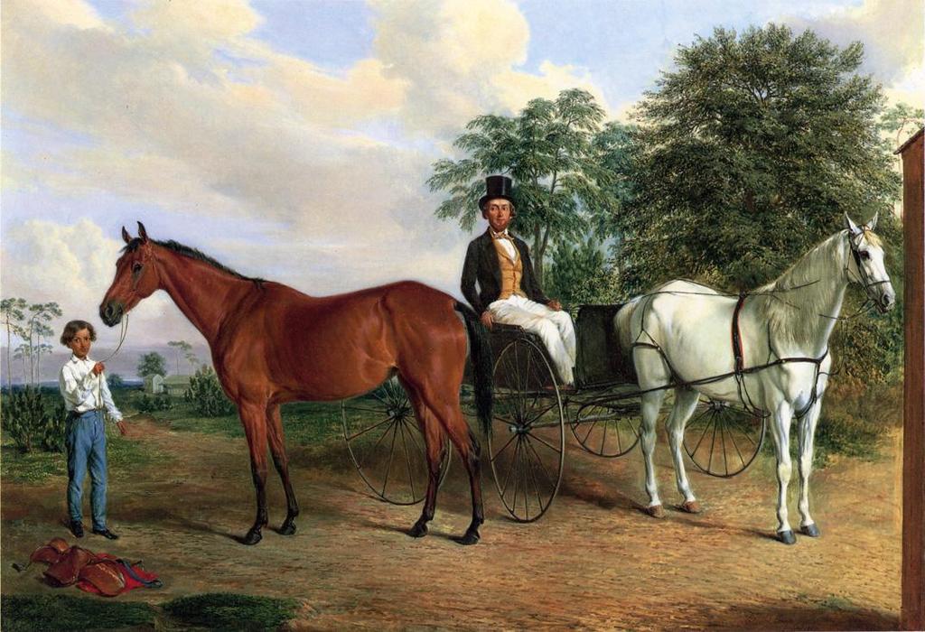 Self Portrait In A Carriage — Edward Troye