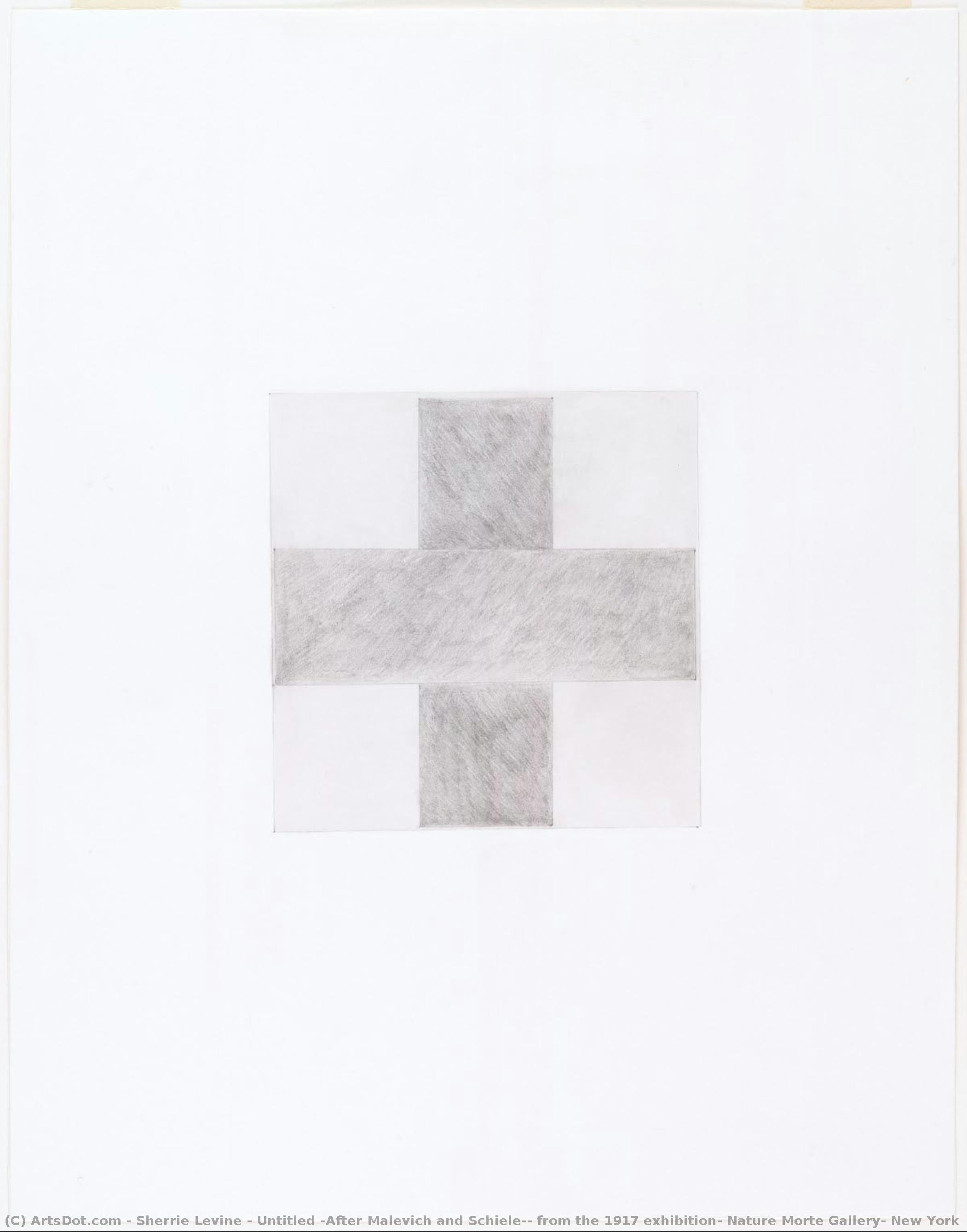 Untitled (after Malevich And Schiele), From The 1917 Exhibition, Nature Morte Gallery, New York — Sherrie Levine