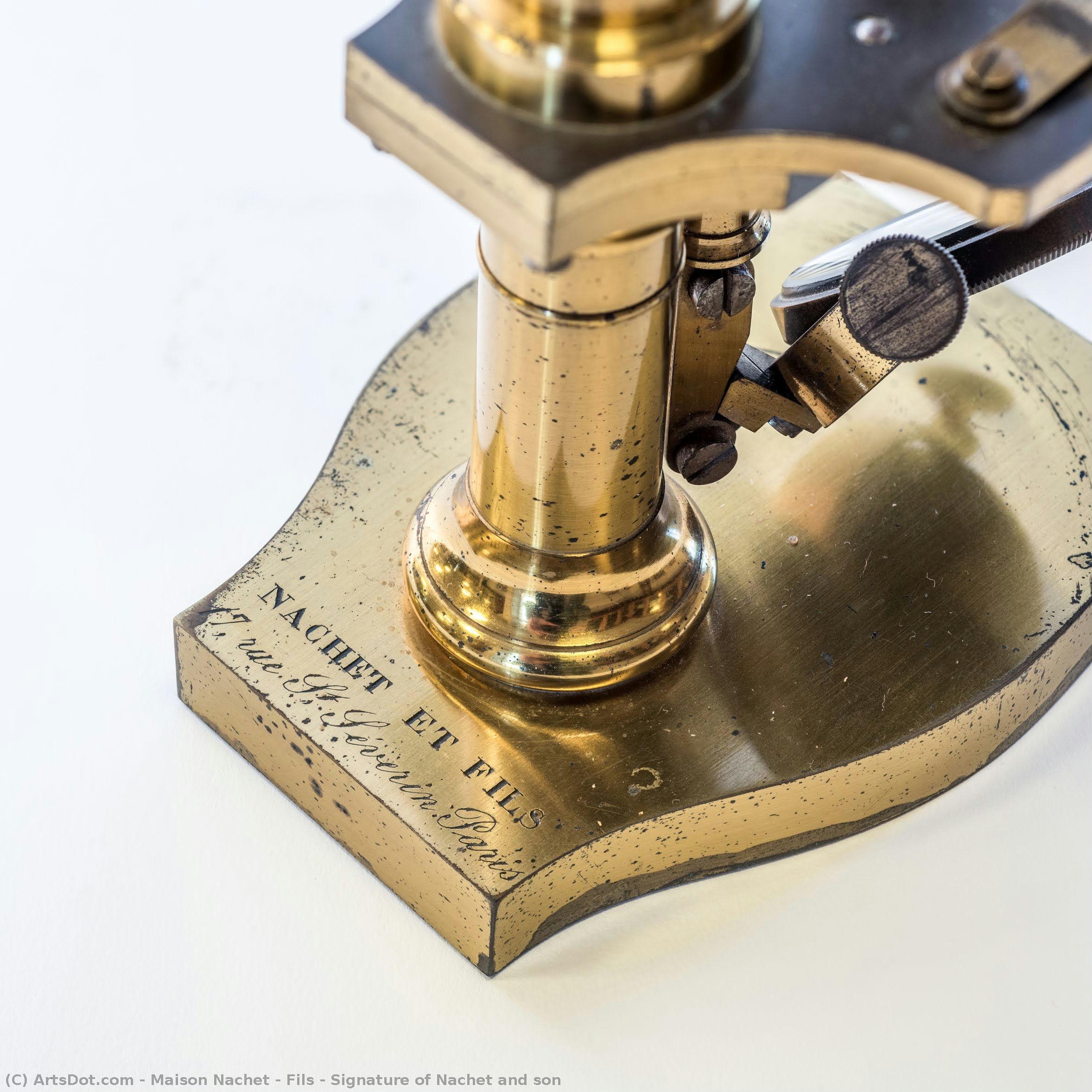 Signature Of Nachet And Son — Maison Nachet & Fils