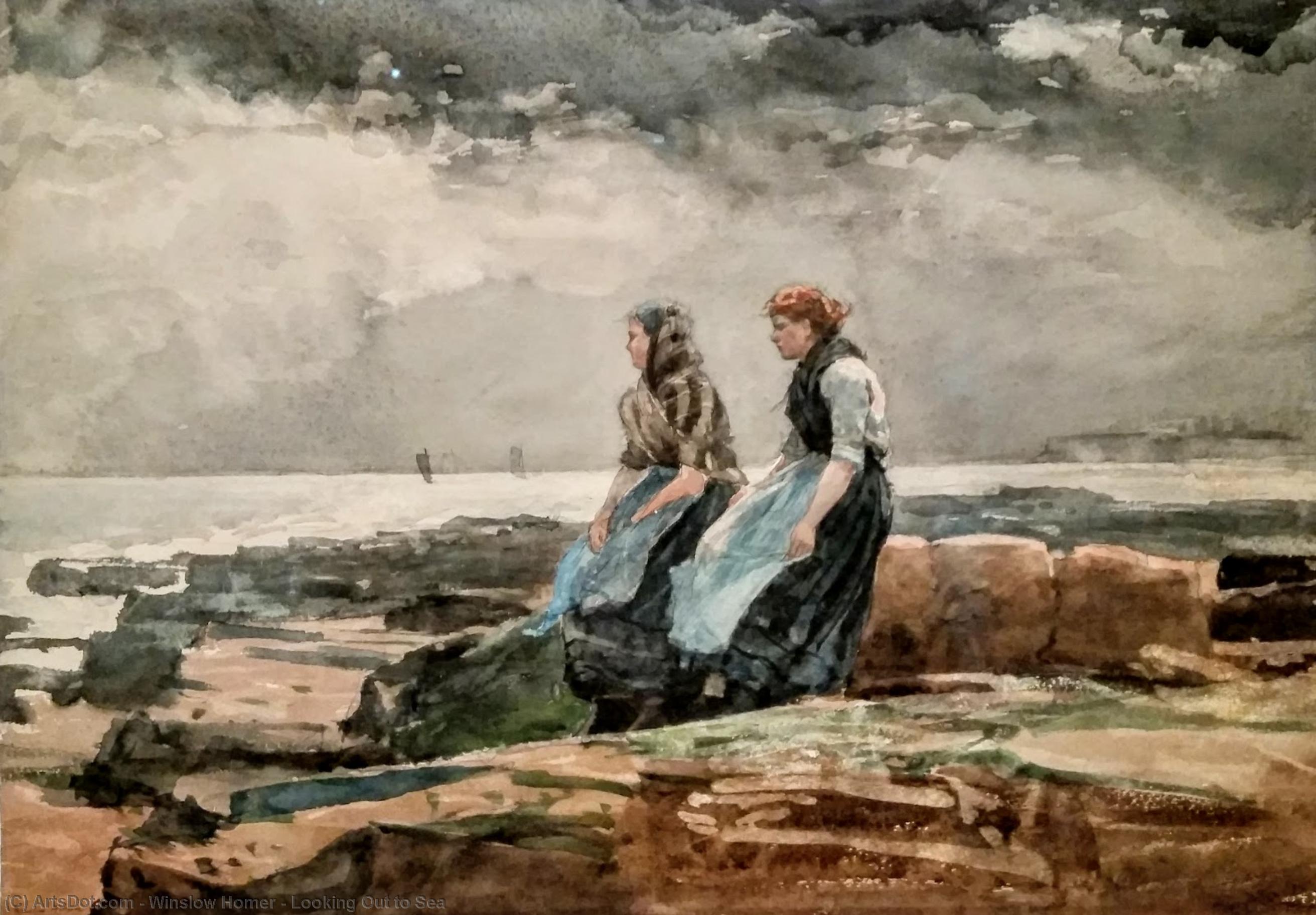Looking Out To Sea — Winslow Homer