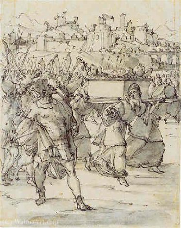 Joshua With The Priests Carrying The Ark Around The Walls Of Jericho — Christoph Murer