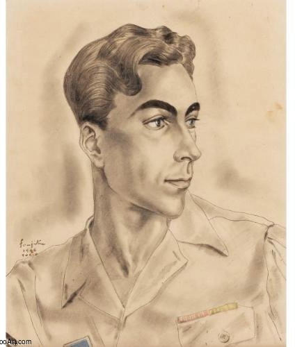 Portrait Du Prince Franz De Hohenlohe Caporal — Léonard Tsuguharu Foujita