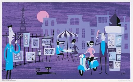 Blue Scooter — Josh Agle (shag)