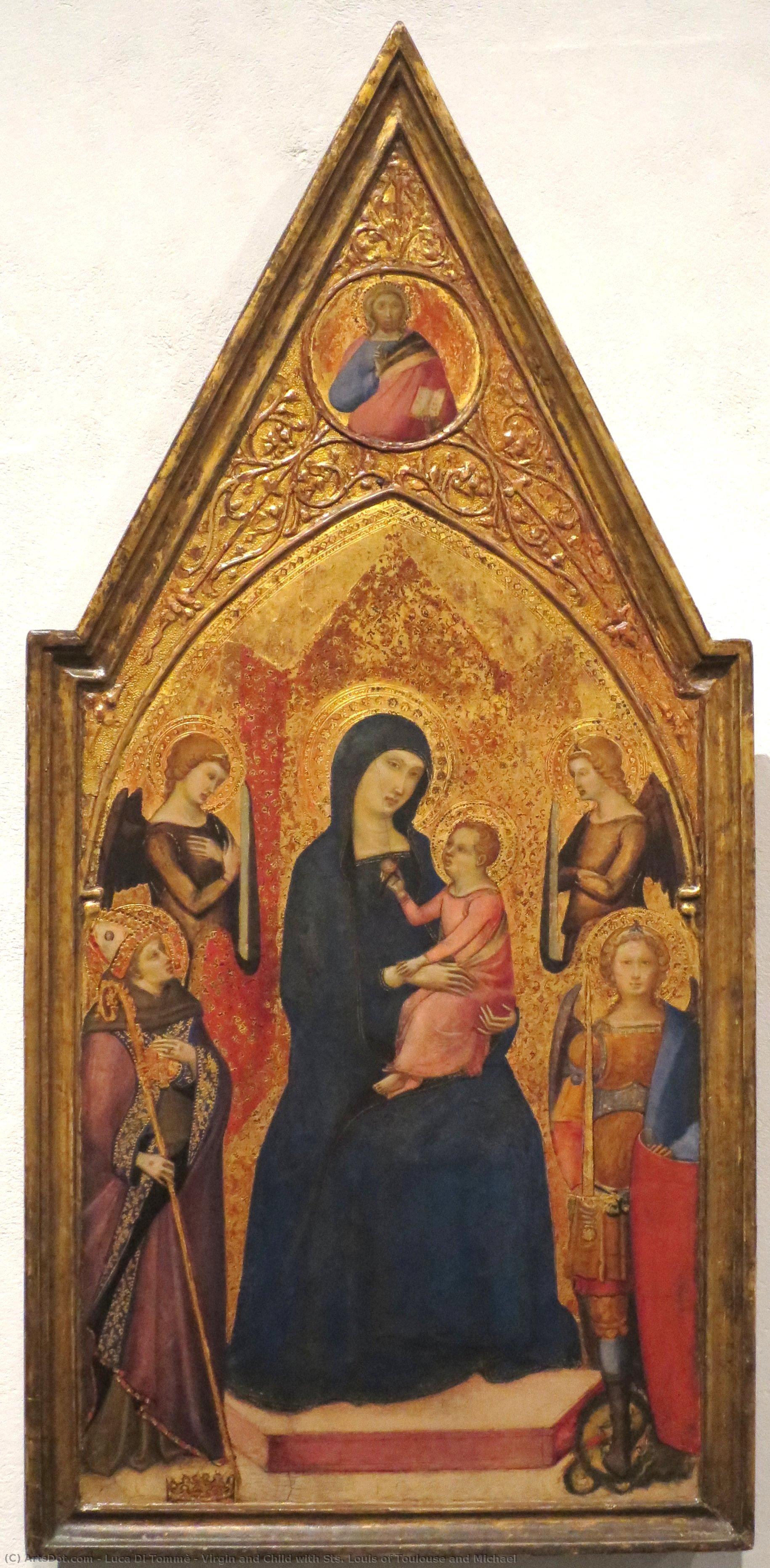Virgin And Child With Sts. Louis Of Toulouse And Michael — Luca Di Tommè