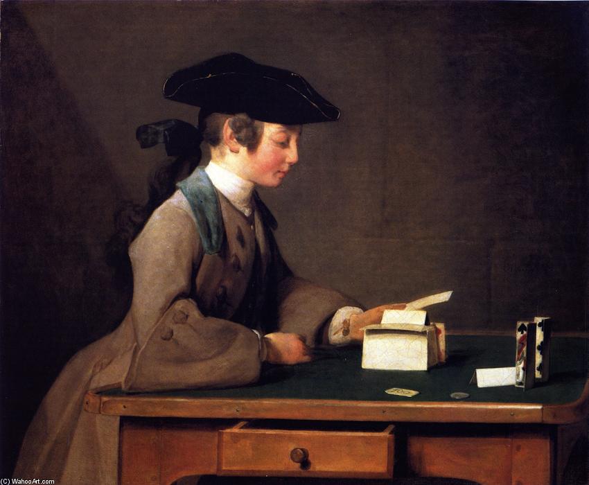 The House Of Cards (also Known As The Sone Of M. Le Noir Amusing Himself By Making A House Of Cards) — Jean-baptiste-siméon Chardin