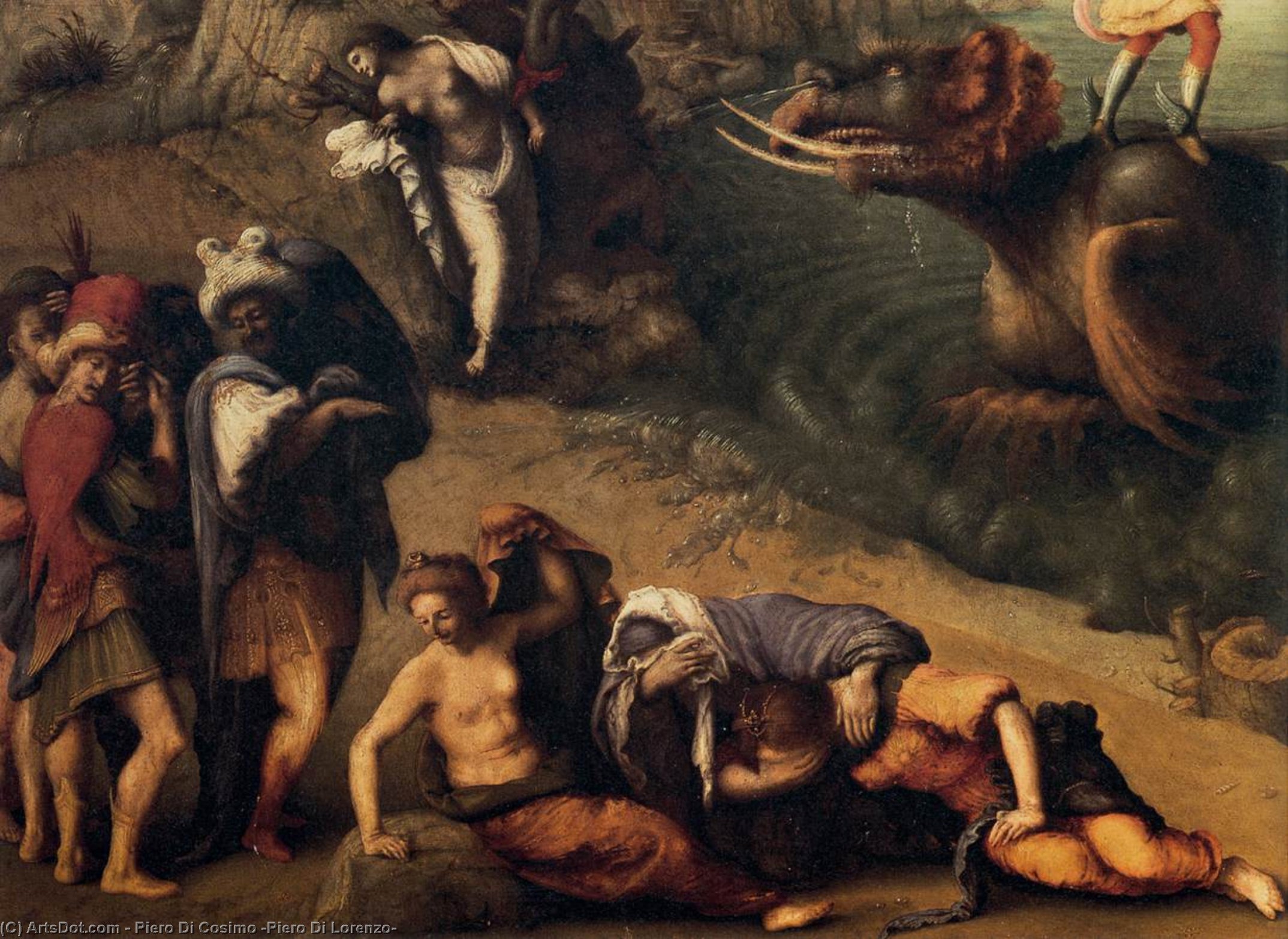 Perseus Frees Andromeda (detail) — Pjero Di Kozimo