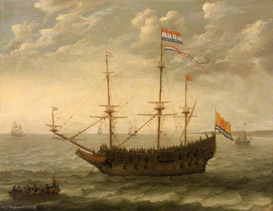 A Zeeland Ship At Anchor — Abraham Willaerts