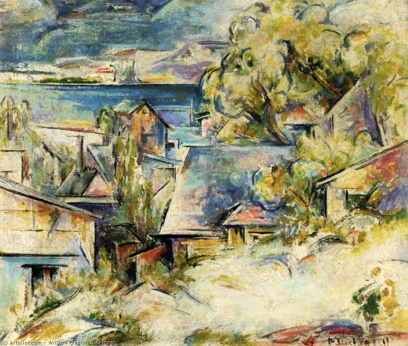 Harbor Scene — William Preston Dickinson