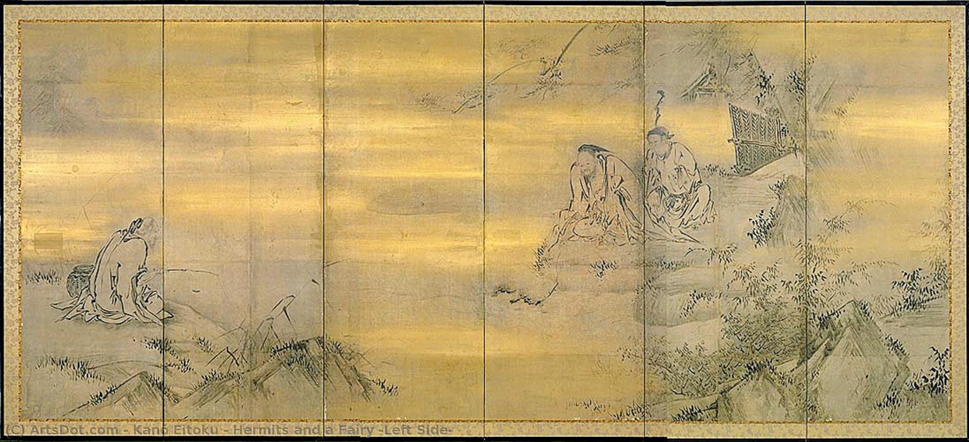 Hermits And A Fairy (left Side) — Kanō Eitoku